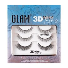 Pestañas 3D en banda Bryana Glam Beauty
