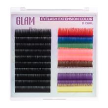 Pestañas postizas D curl mix Glam beauty