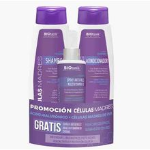 Pack Shampoo & Acondicionador Células Madre 500ml Gratis Spray AntiFrizz 200ml - BIOTANIK