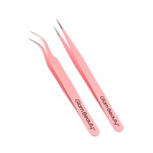 Pinzas de Pestañas x2 Extension Pink - GLAM BEAUTY